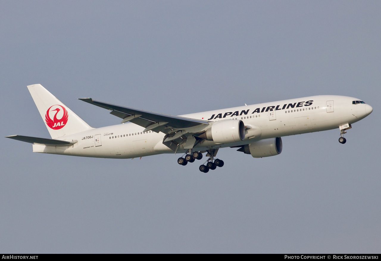 Aircraft Photo of JA708J | Boeing 777-246/ER | Japan Airlines - JAL | AirHistory.net #373358