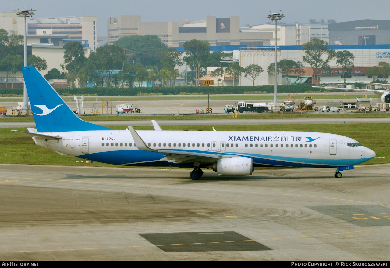 Aircraft Photo of B-5706 | Boeing 737-85C | Xiamen Airlines | AirHistory.net #373368