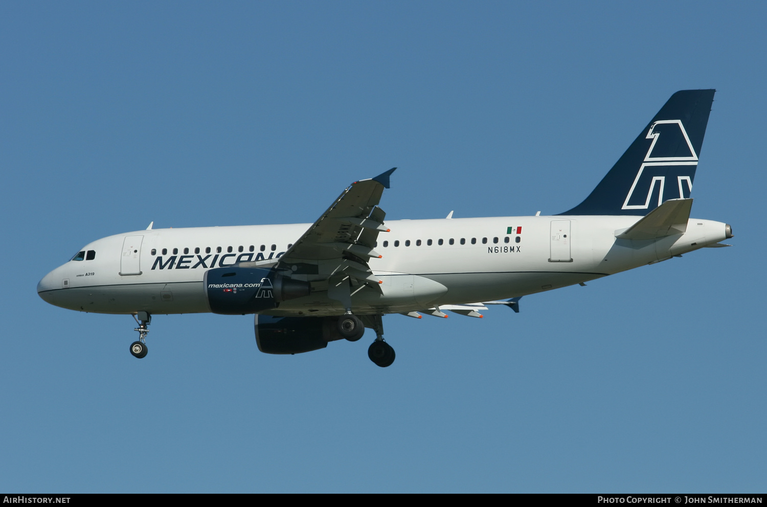 Aircraft Photo of N618MX | Airbus A319-112 | Mexicana | AirHistory.net #373396