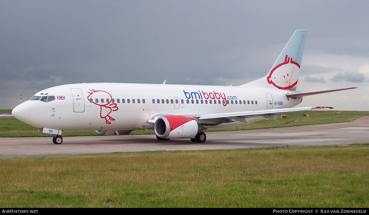 Aircraft Photo of G-OGBD | Boeing 737-3L9 | Bmibaby | AirHistory.net #373540