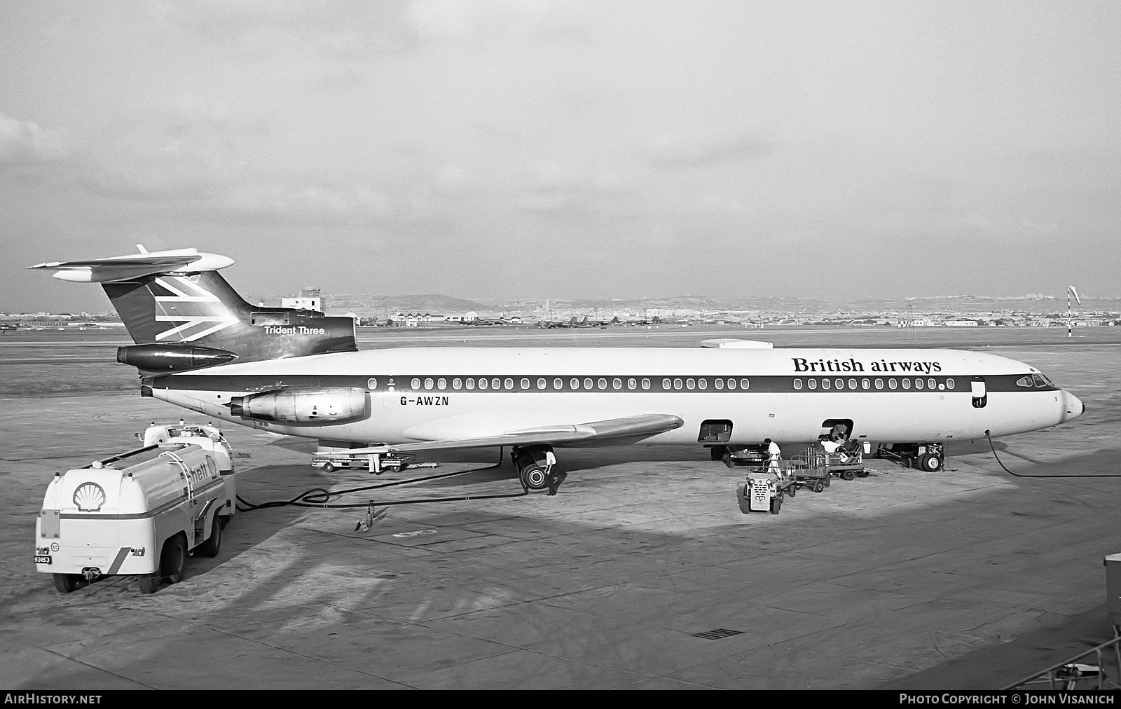 Aircraft Photo of G-AWZN | Hawker Siddeley HS-121 Trident 3B | British Airways | AirHistory.net #373632