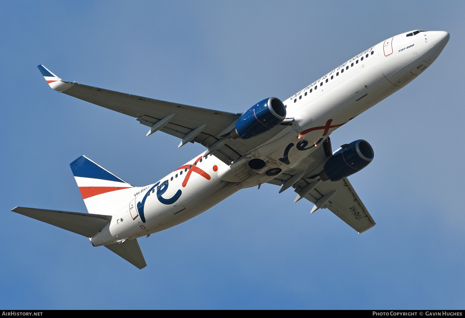 Aircraft Photo of VH-RYU | Boeing 737-8FE | REX - Regional Express | AirHistory.net #373637