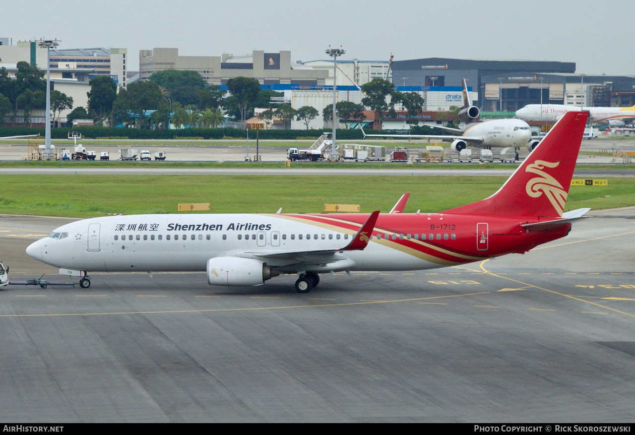 Aircraft Photo of B-1712 | Boeing 737-87L | Shenzhen Airlines | AirHistory.net #373691
