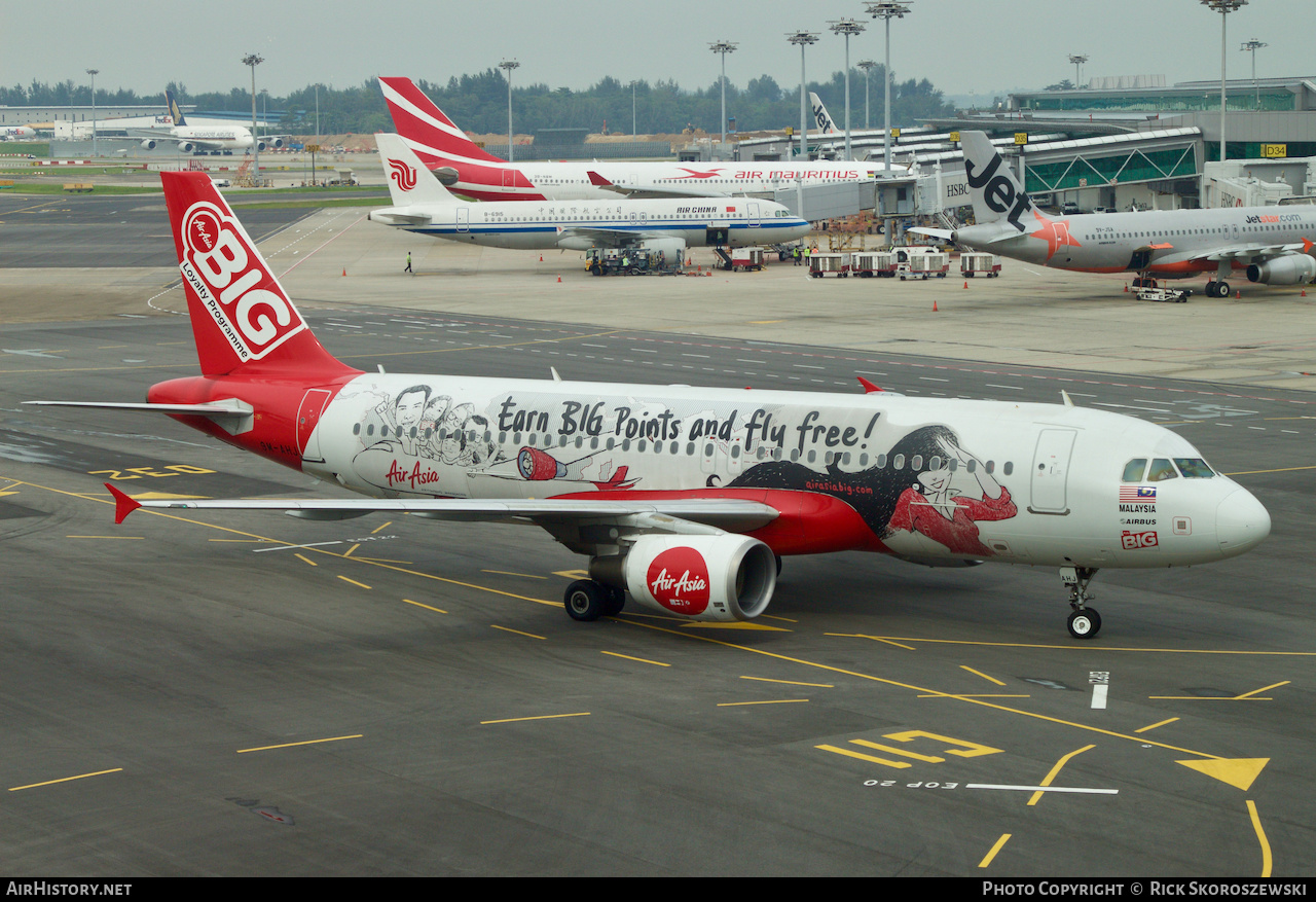 Aircraft Photo of 9M-AHJ | Airbus A320-216 | AirAsia | AirHistory.net #373695