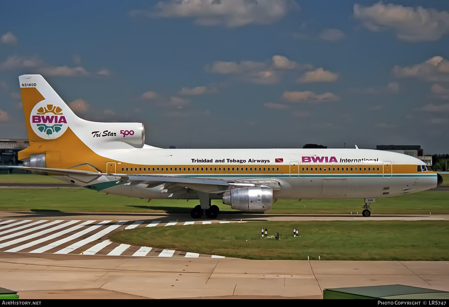 Aircraft Photo of N3140D | Lockheed L-1011-385-3 TriStar 500 | BWIA International - Trinidad and Tobago Airways | AirHistory.net #373712