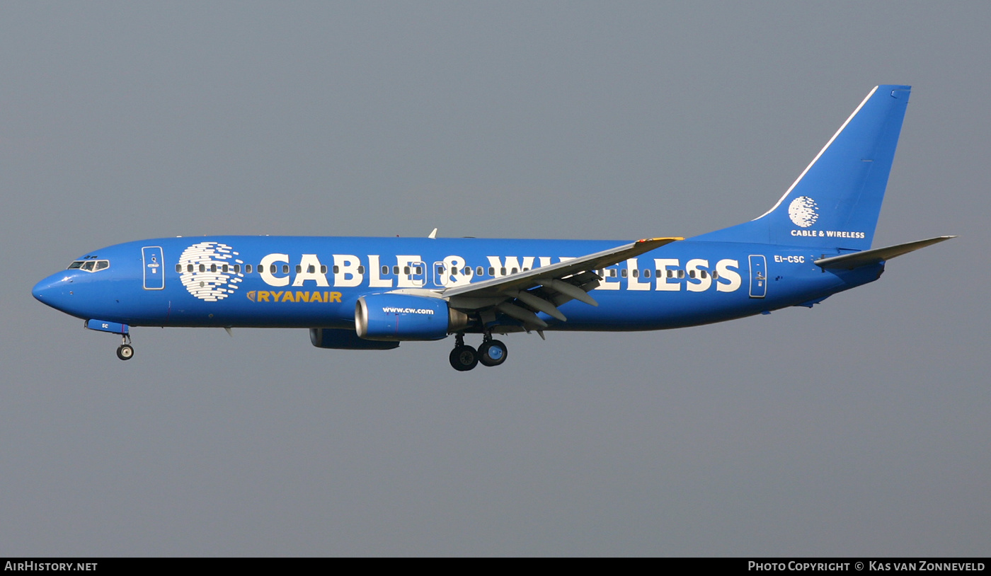 Aircraft Photo of EI-CSC | Boeing 737-8AS | Ryanair | AirHistory.net #373716