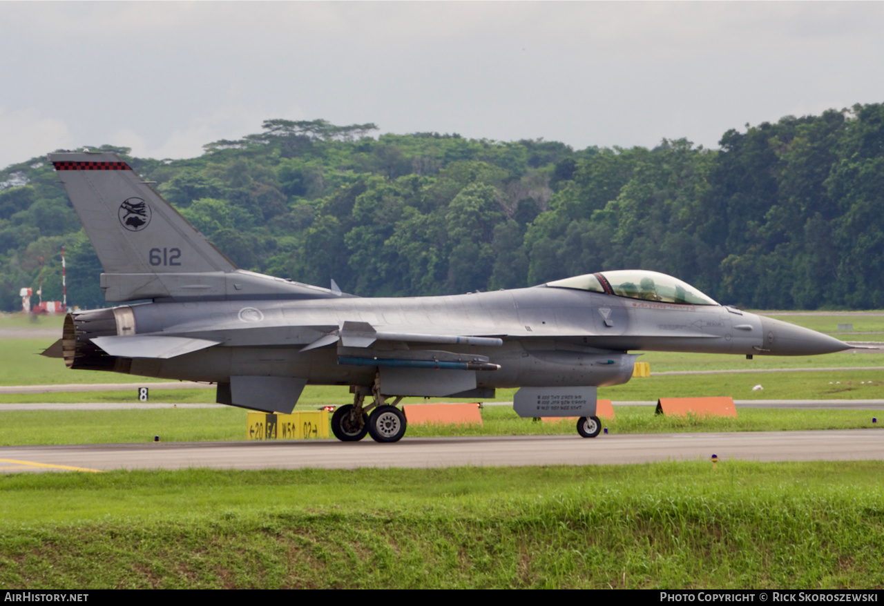 Aircraft Photo of 612 | Lockheed Martin F-16C Fighting Falcon | Singapore - Air Force | AirHistory.net #373717