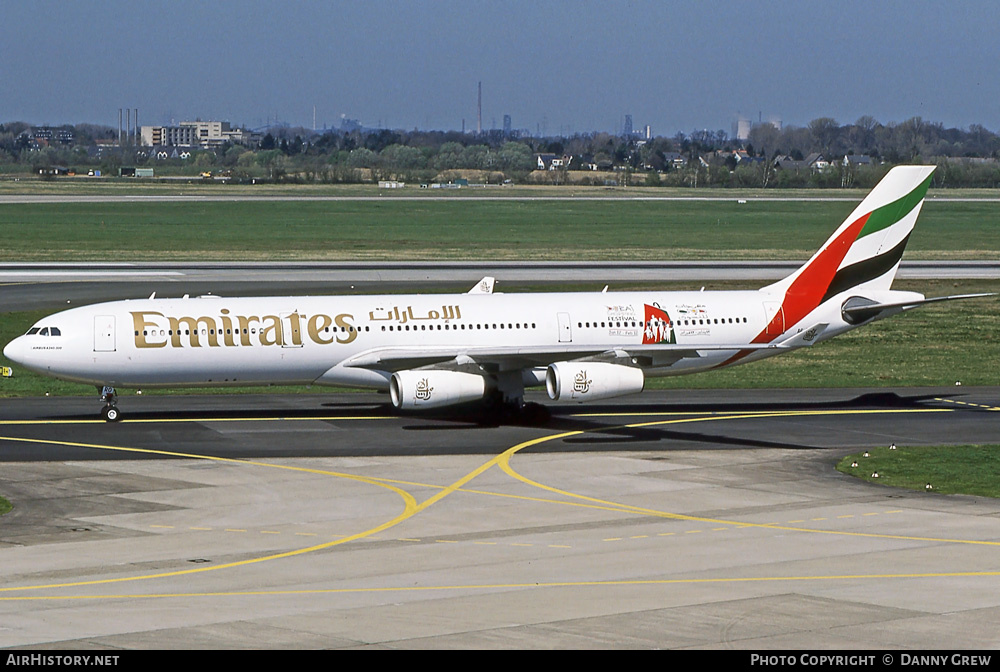 Aircraft Photo of A6-ERO | Airbus A340-313X | Emirates | AirHistory.net #373741