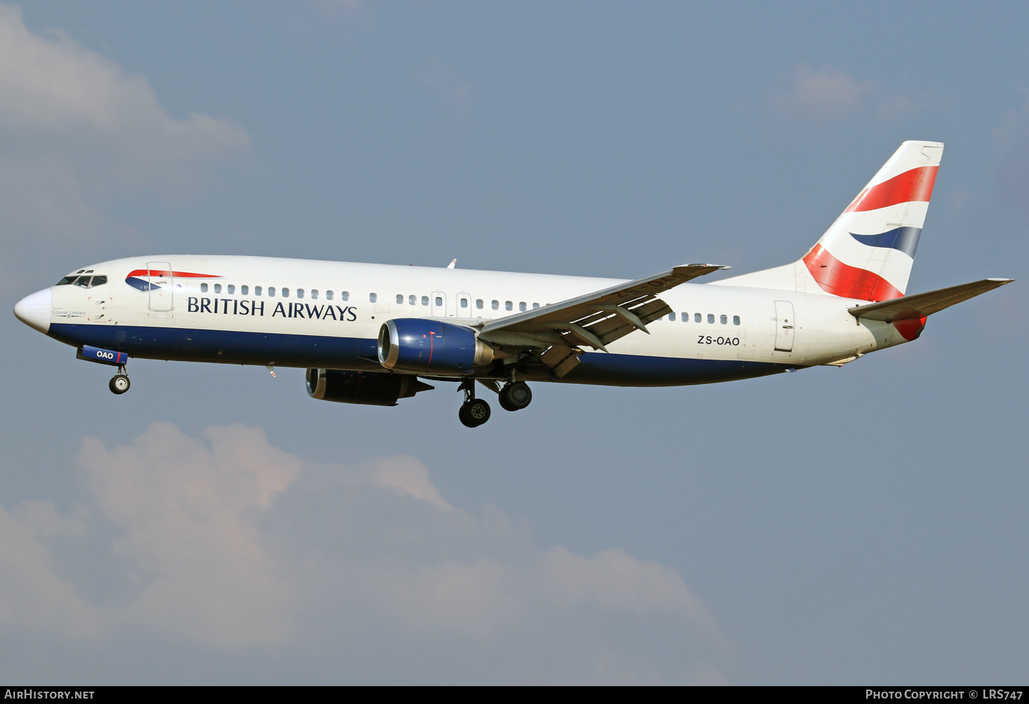 Aircraft Photo of ZS-OAO | Boeing 737-4S3 | British Airways | AirHistory.net #373850