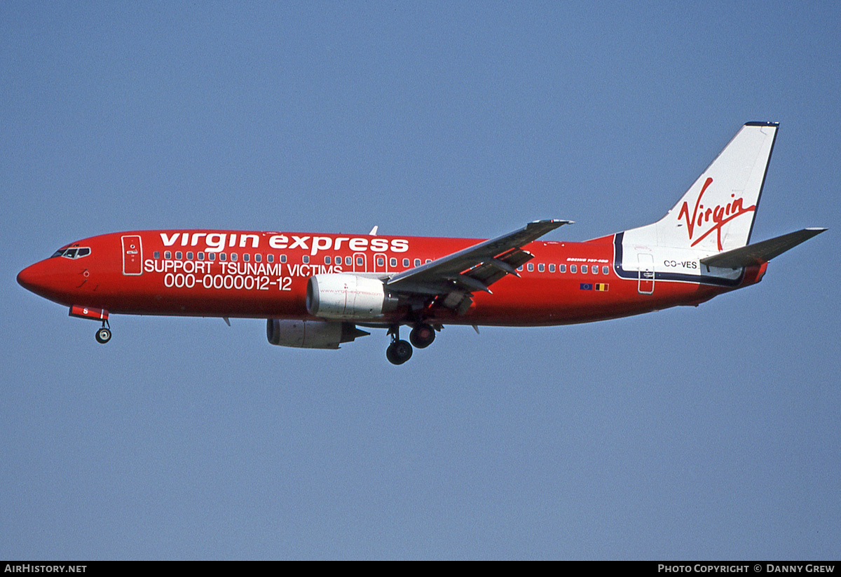 Aircraft Photo of OO-VES | Boeing 737-43Q | Virgin Express | AirHistory.net #373851