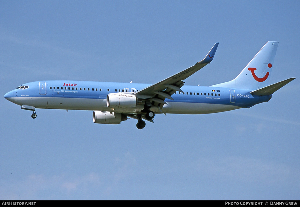 Aircraft Photo of OO-VAC | Boeing 737-8BK | Jetair | AirHistory.net #374121