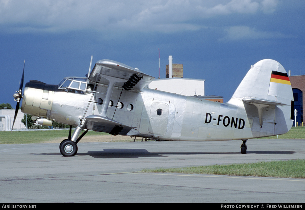 Aircraft Photo of D-FOND | Antonov An-2P | AirHistory.net #374204