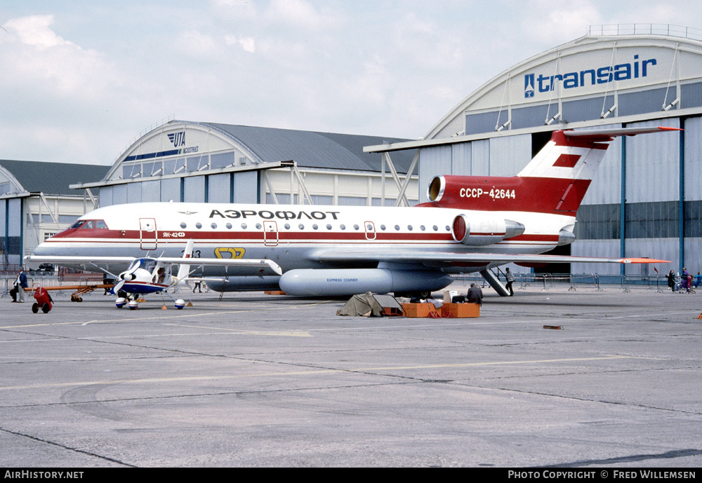 Aircraft Photo of CCCP-42644 | Yakovlev Yak-42F | Aeroflot | AirHistory.net #374271