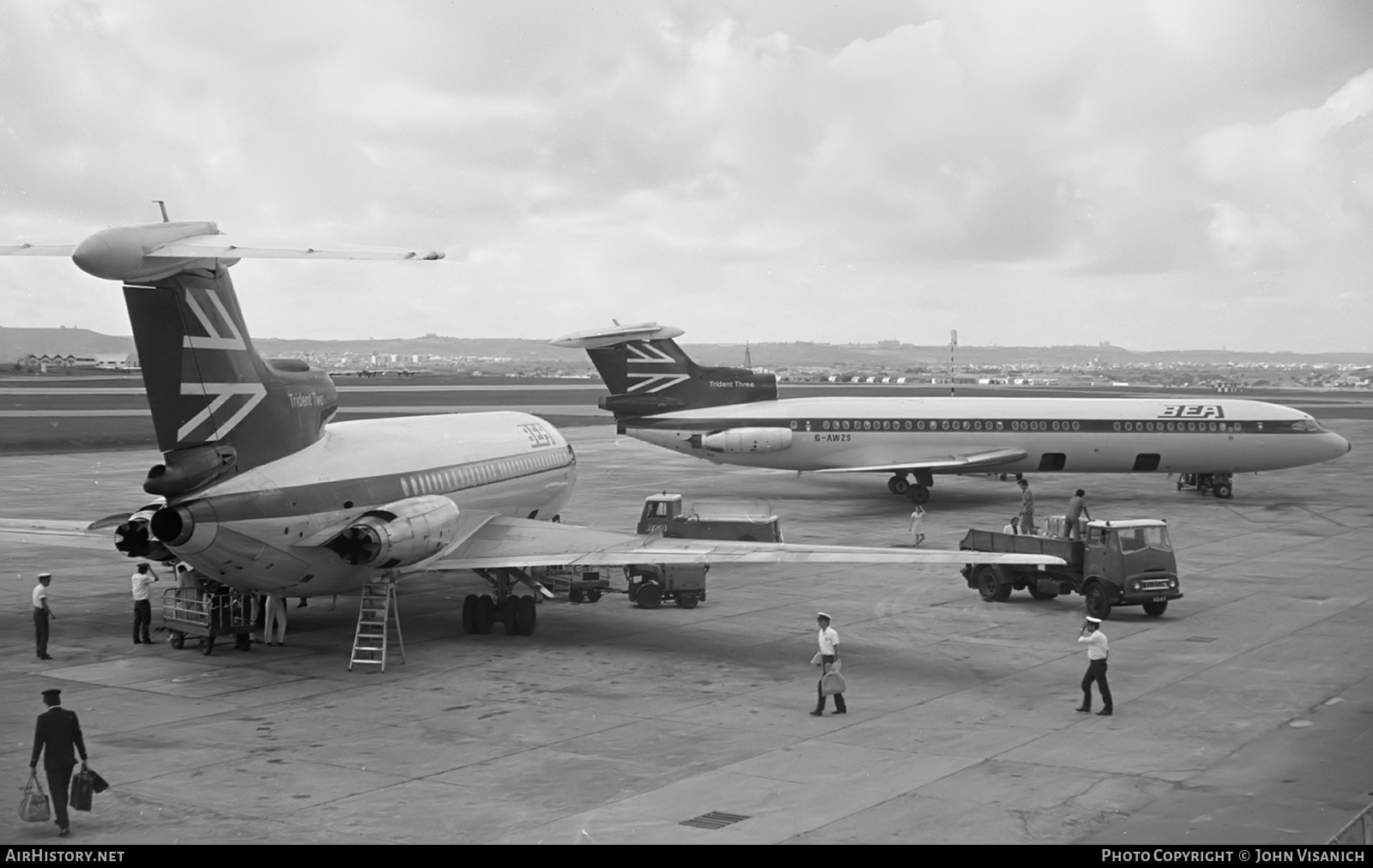 Aircraft Photo of G-AWZS | Hawker Siddeley HS-121 Trident 3B | BEA - British European Airways | AirHistory.net #374306
