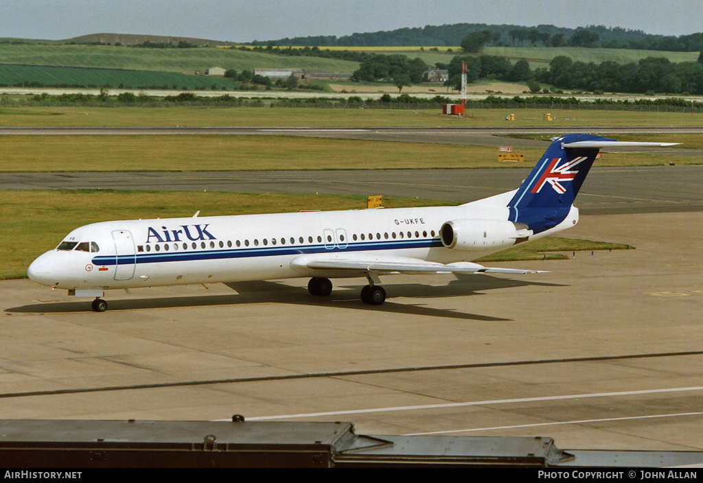 Aircraft Photo of G-UKFE | Fokker 100 (F28-0100) | Air UK | AirHistory.net #374399