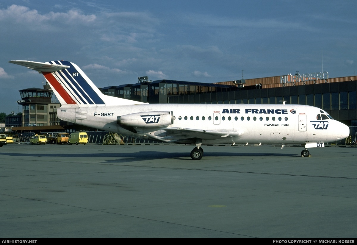 Aircraft Photo of F-GBBT | Fokker F28-1000 Fellowship | Air France | AirHistory.net #374423