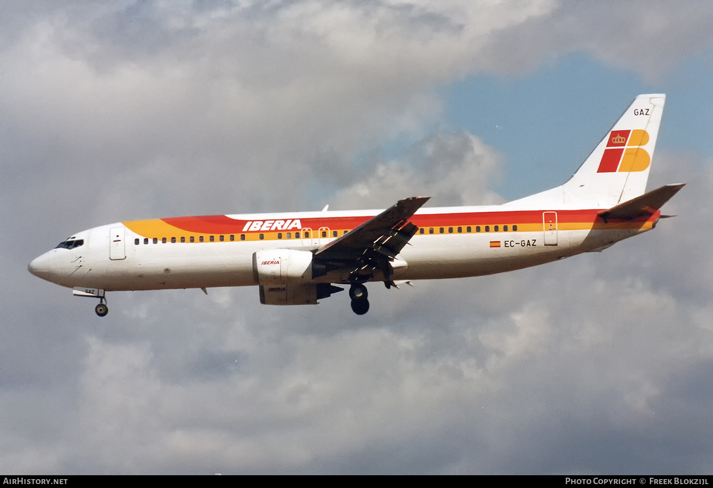 Aircraft Photo of EC-GAZ | Boeing 737-4Y0 | Iberia | AirHistory.net #374573