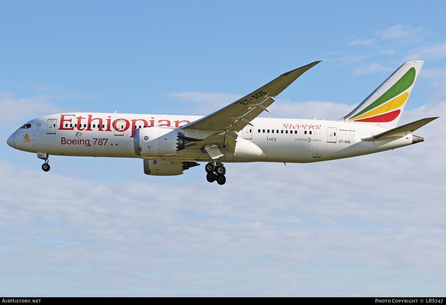 Aircraft Photo of ET-AOS | Boeing 787-8 Dreamliner | Ethiopian Airlines | AirHistory.net #374654