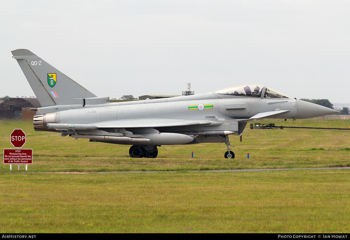 Aircraft Photo of ZJ911 | Eurofighter EF-2000 Typhoon FGR4 | UK - Air Force | AirHistory.net #374718