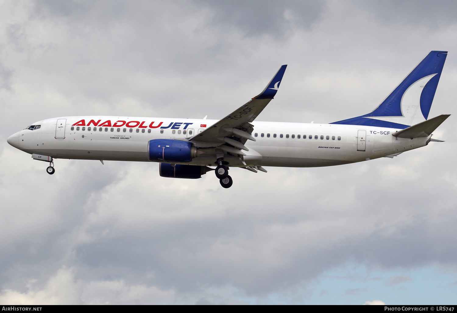 Aircraft Photo of TC-SCF | Boeing 737-8AL | AnadoluJet | AirHistory.net #374751