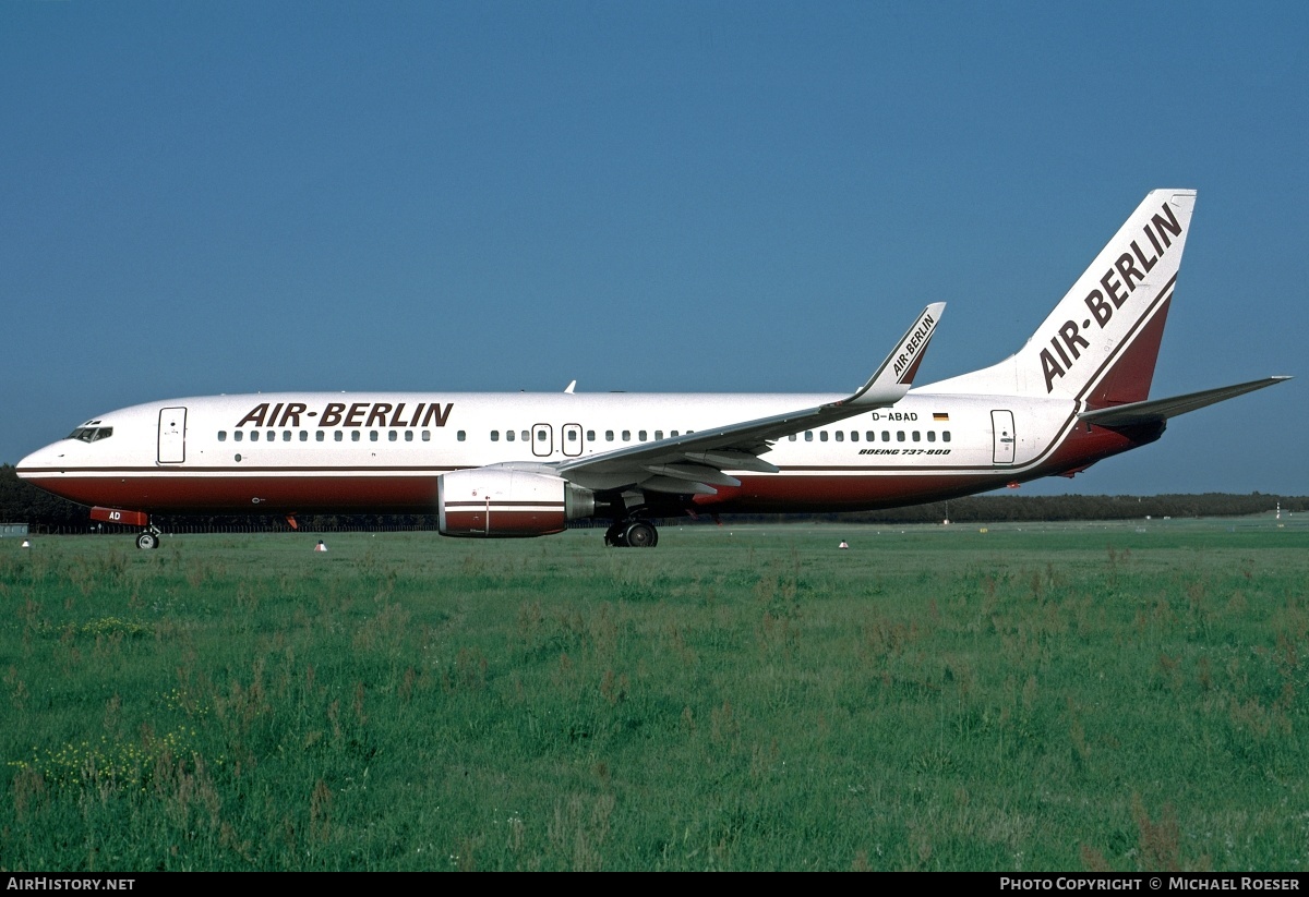Aircraft Photo of D-ABAD | Boeing 737-86J | Air Berlin | AirHistory.net #374768