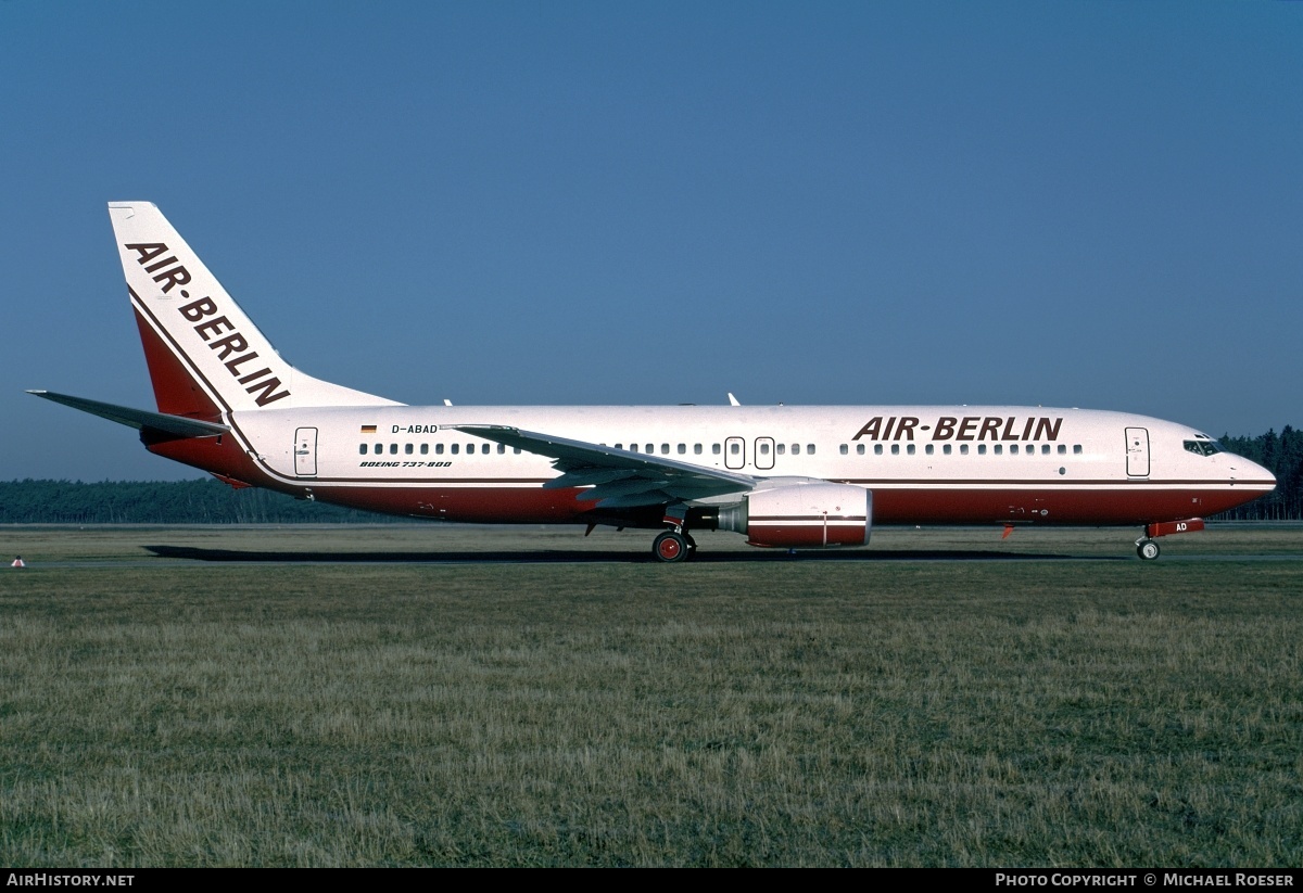 Aircraft Photo of D-ABAD | Boeing 737-86J | Air Berlin | AirHistory.net #374774