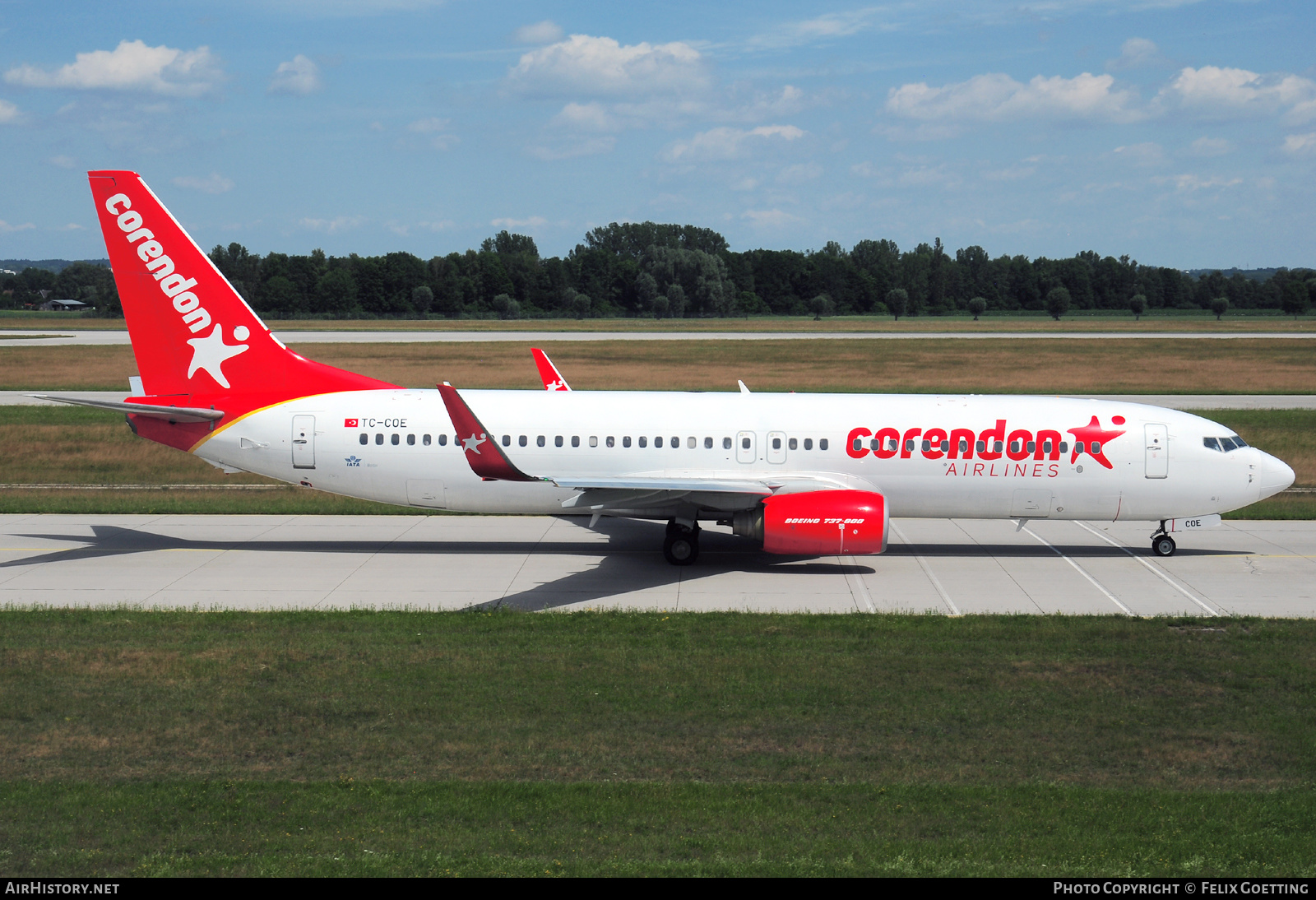 Aircraft Photo of TC-COE | Boeing 737-86J | Corendon Airlines | AirHistory.net #374796