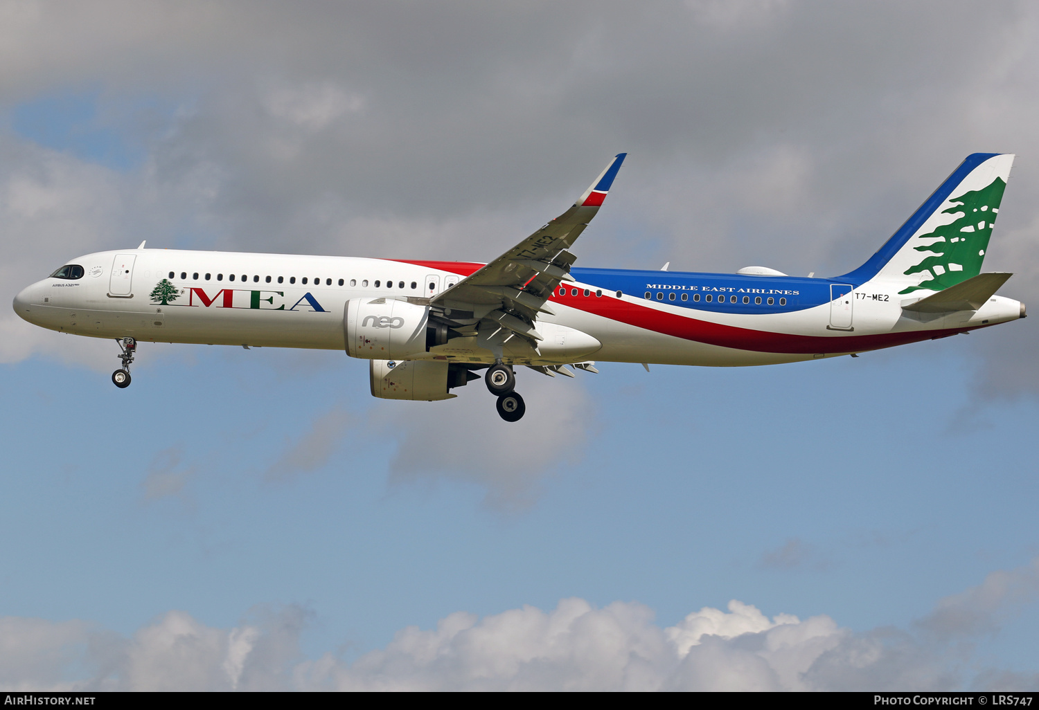 Aircraft Photo of T7-ME2 | Airbus A321-271NX | MEA - Middle East Airlines | AirHistory.net #374833