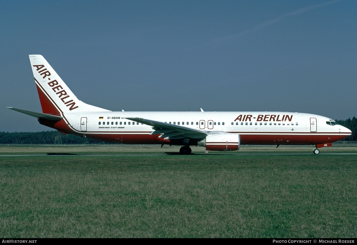 Aircraft Photo of D-ABAN | Boeing 737-86J | Air Berlin | AirHistory.net #374981