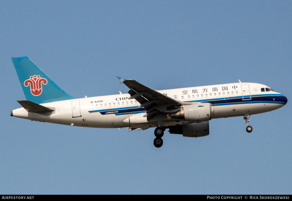 Aircraft Photo of B-6200 | Airbus A319-115 | China Southern Airlines | AirHistory.net #375029