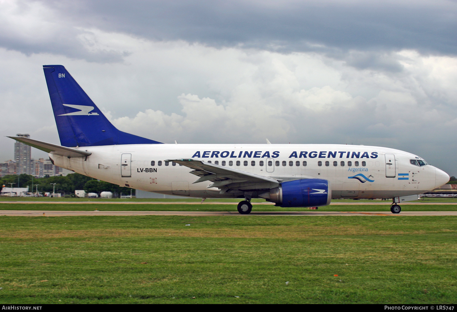 Aircraft Photo of LV-BBN | Boeing 737-5H6 | Aerolíneas Argentinas | AirHistory.net #375063