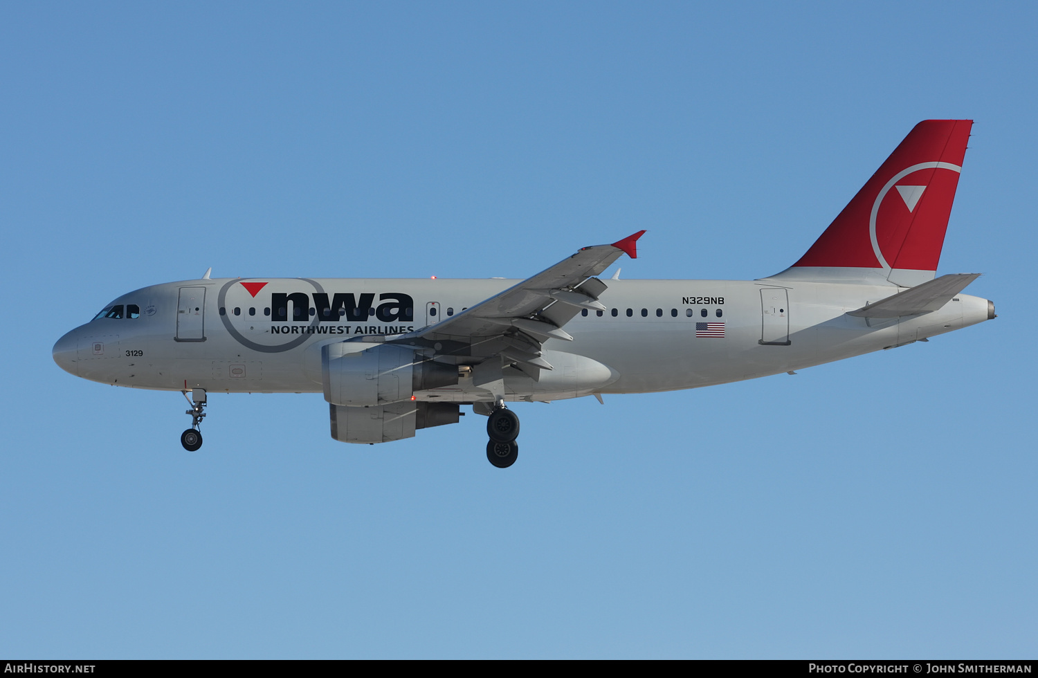 Aircraft Photo of N329NB | Airbus A319-114 | Northwest Airlines | AirHistory.net #375232