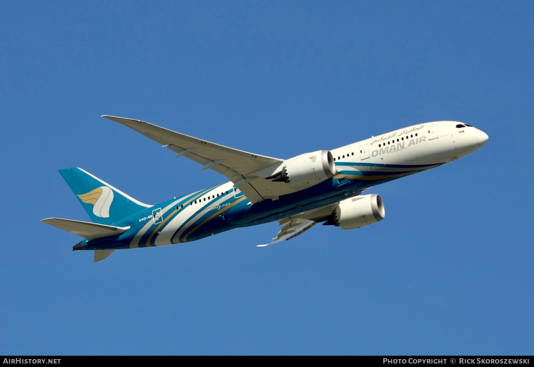 Aircraft Photo of A4O-SB | Boeing 787-8 Dreamliner | Oman Air | AirHistory.net #375335