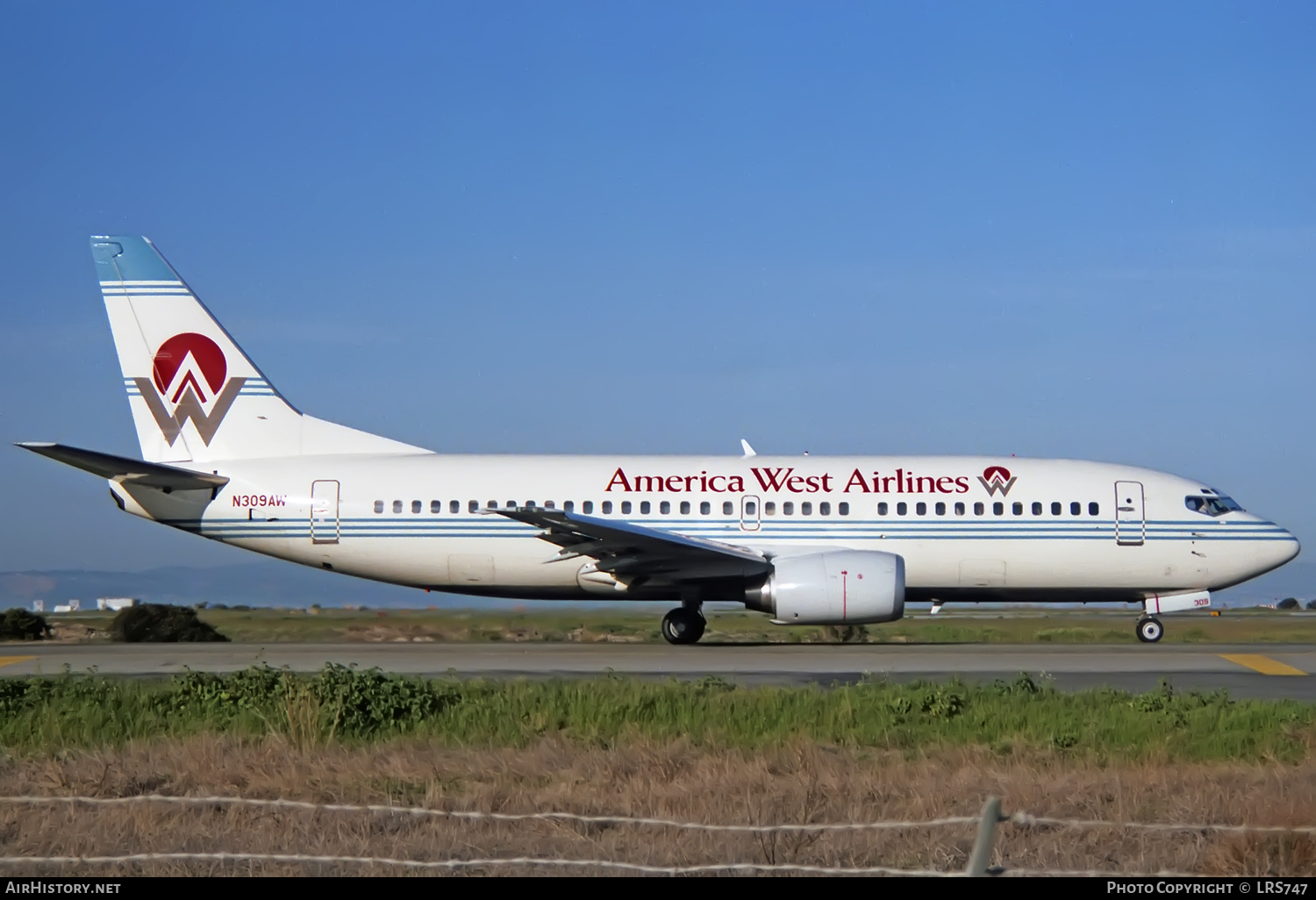 Aircraft Photo of N309AW | Boeing 737-3G7 | America West Airlines | AirHistory.net #375386