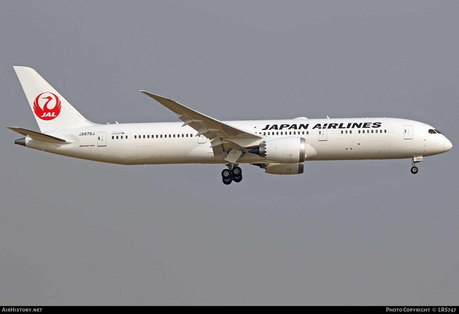 Aircraft Photo of JA876J | Boeing 787-9 Dreamliner | Japan Airlines - JAL | AirHistory.net #375445