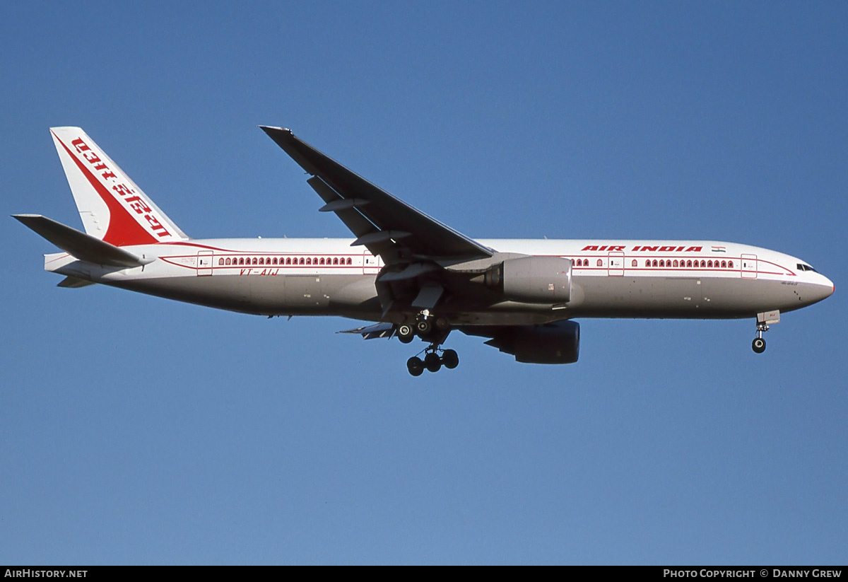 Aircraft Photo of VT-AIJ | Boeing 777-222/ER | Air India | AirHistory.net #375543