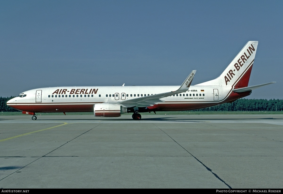 Aircraft Photo of D-ABBA | Boeing 737-86J | Air Berlin | AirHistory.net #375597