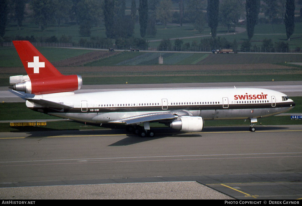 Aircraft Photo of HB-IHM | McDonnell Douglas DC-10-30(ER) | Swissair | AirHistory.net #375626