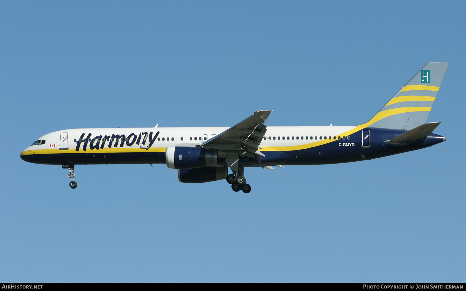 Aircraft Photo of C-GMYD | Boeing 757-258 | Harmony Airways - HMY Airways | AirHistory.net #375683