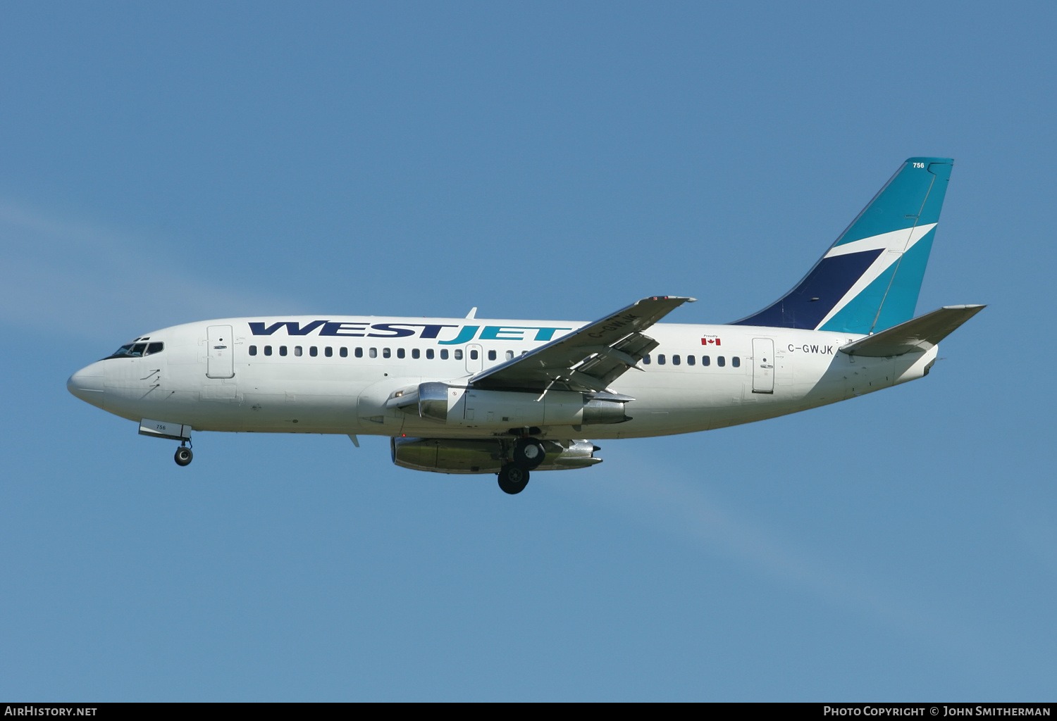 Aircraft Photo of C-GWJK | Boeing 737-269/Adv | WestJet | AirHistory.net #375685