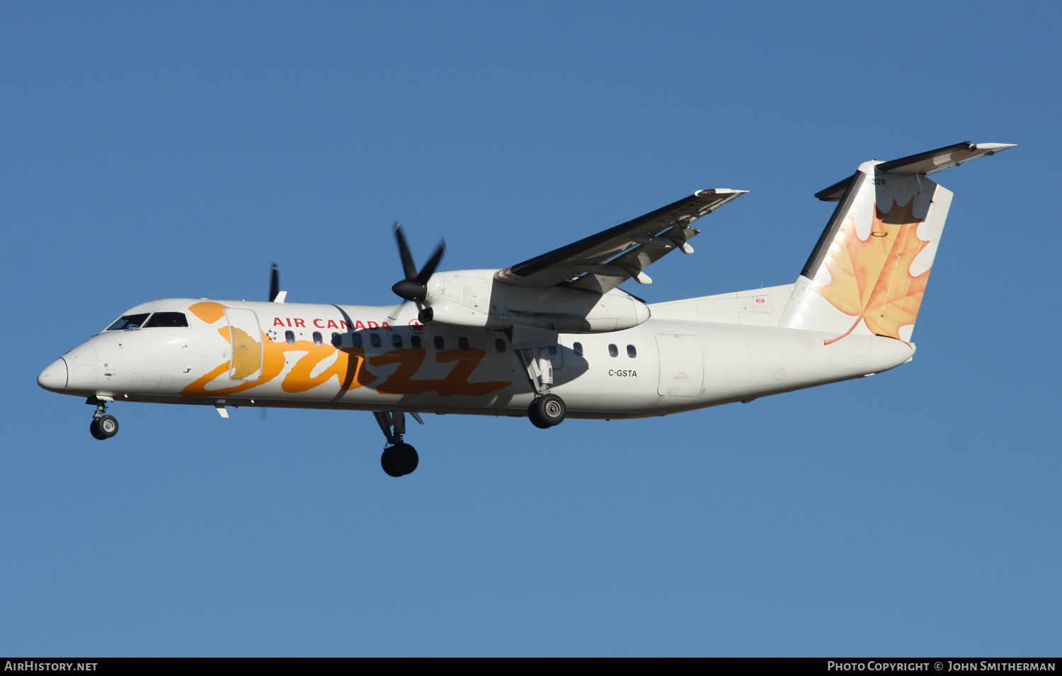 Aircraft Photo of C-GSTA | De Havilland Canada DHC-8-301 Dash 8 | Air Canada Jazz | AirHistory.net #375687