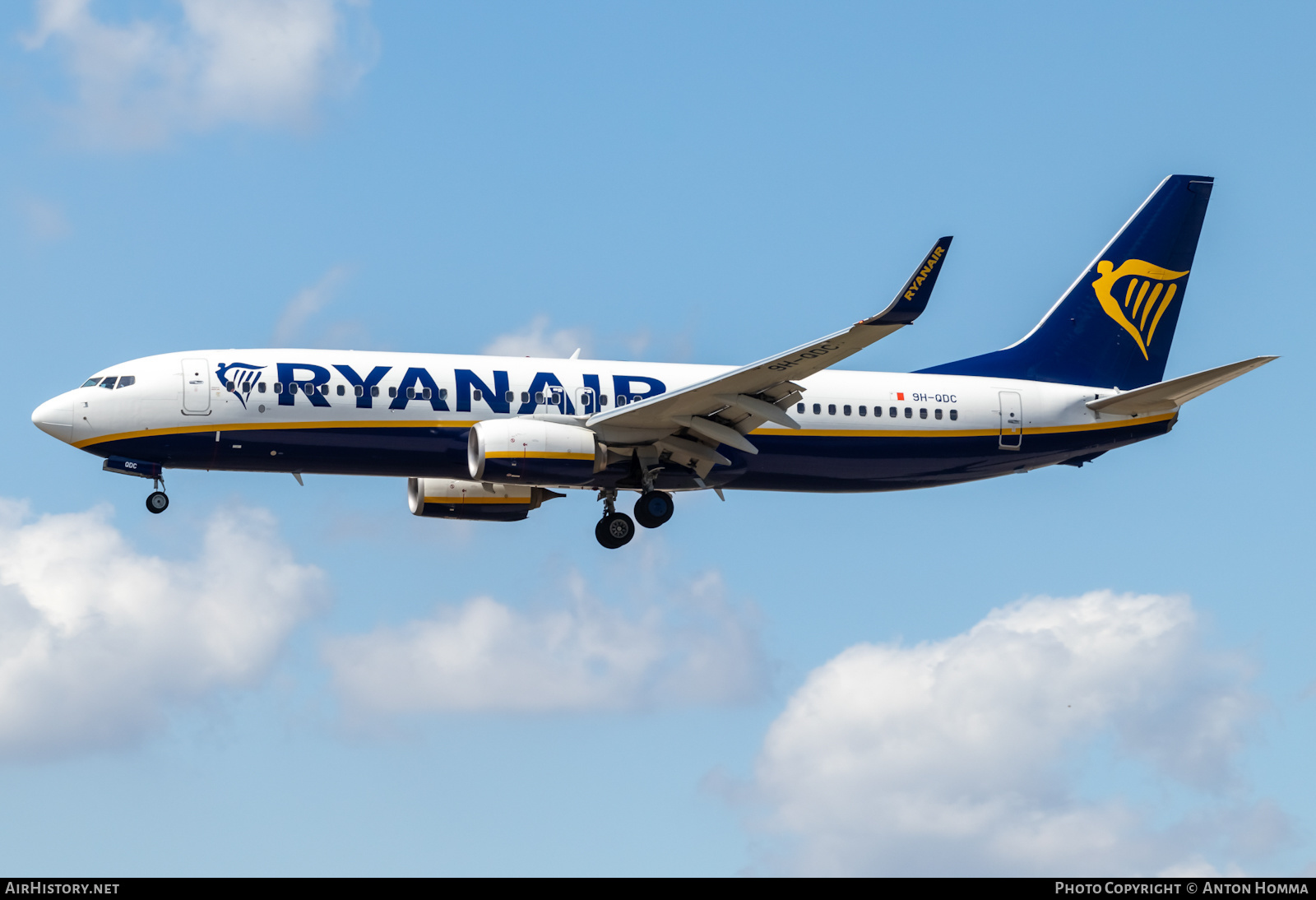 Aircraft Photo of 9H-QDC | Boeing 737-800 | Ryanair | AirHistory.net #375755