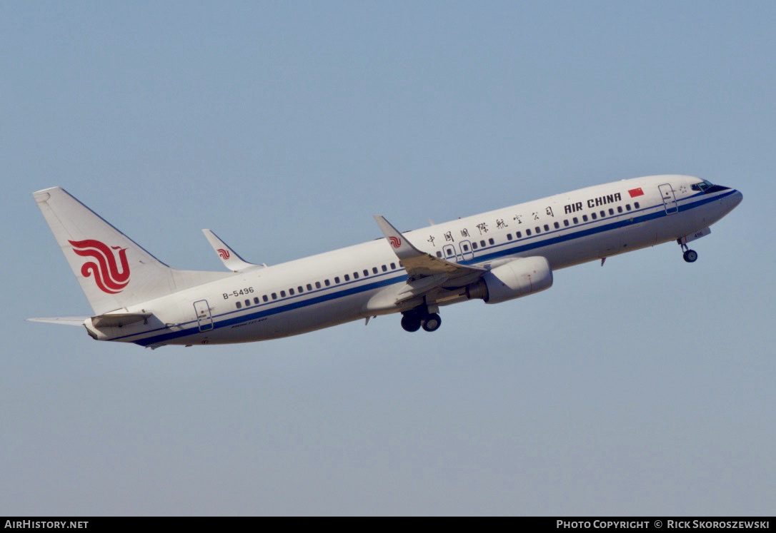 Aircraft Photo of B-5496 | Boeing 737-89L | Air China | AirHistory.net #375815