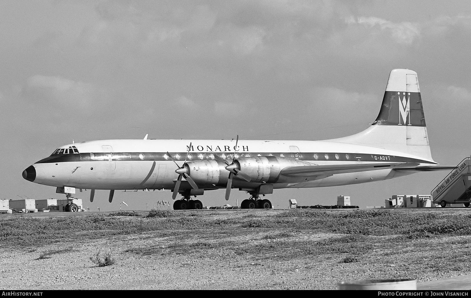 Aircraft Photo of G-AOVT | Bristol 175 Britannia 312 | Monarch Airlines | AirHistory.net #375846