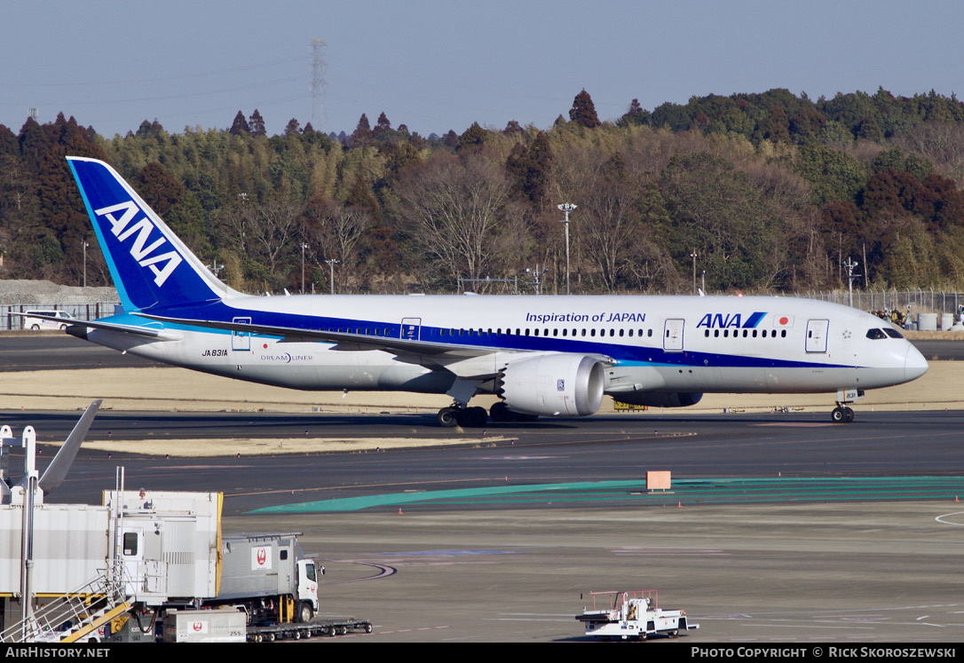Aircraft Photo of JA831A | Boeing 787-8 Dreamliner | All Nippon Airways - ANA | AirHistory.net #376089