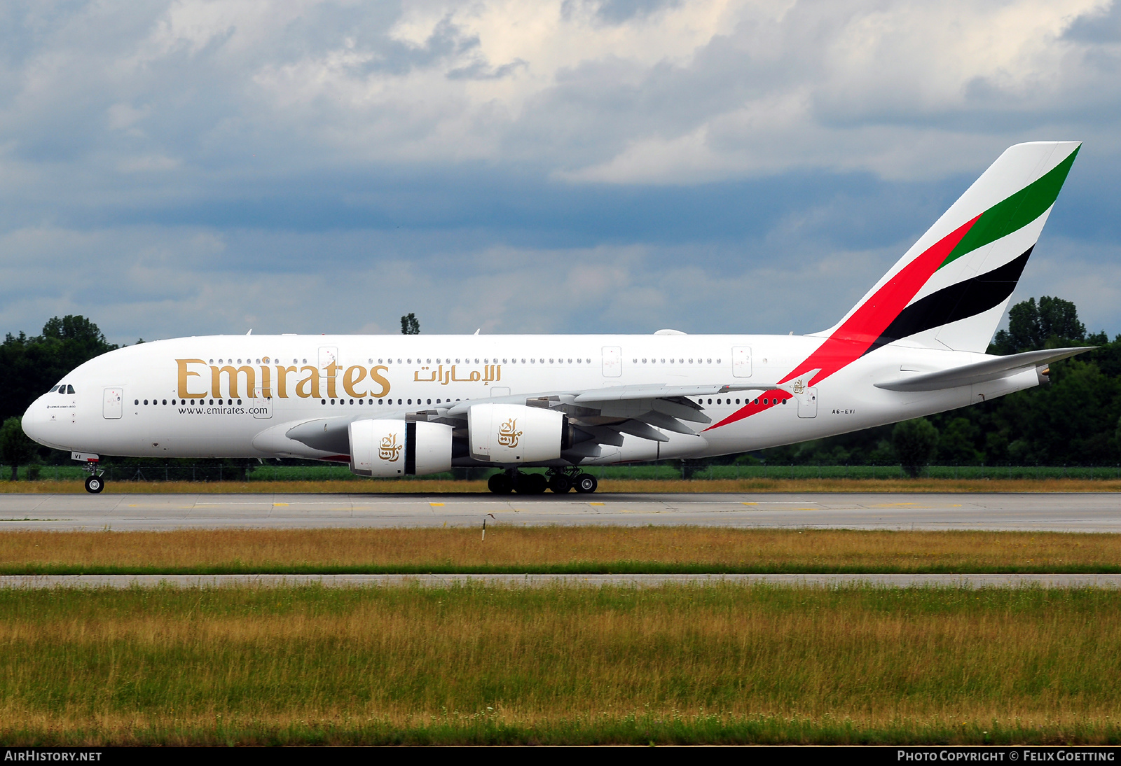 Aircraft Photo of A6-EVI | Airbus A380-842 | Emirates | AirHistory.net #376091