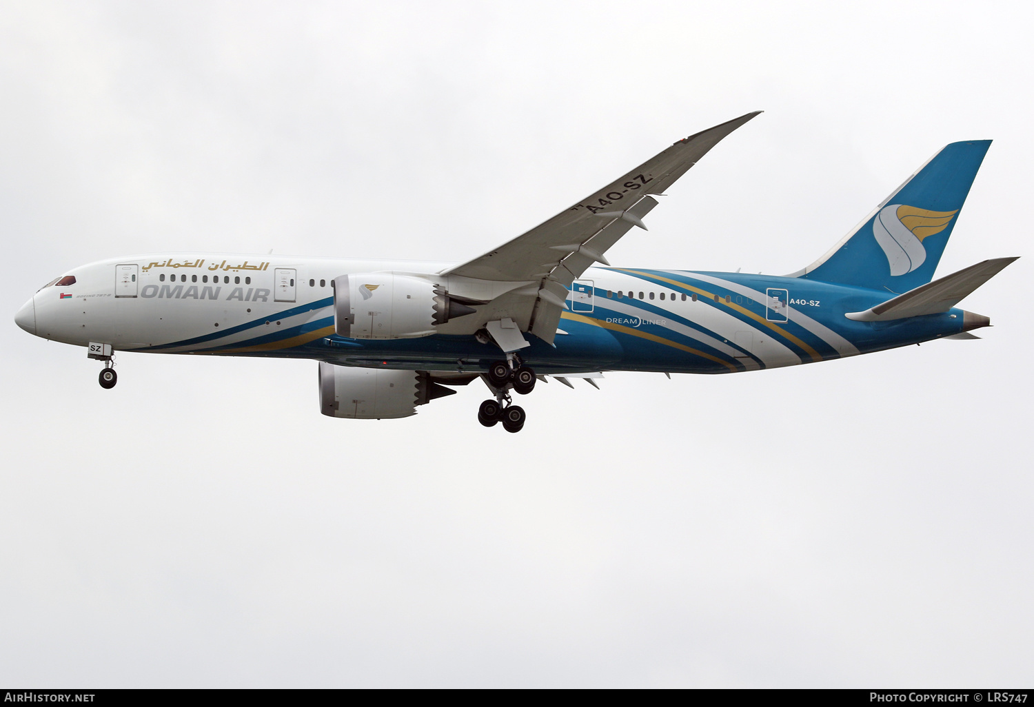 Aircraft Photo of A4O-SZ | Boeing 787-8 Dreamliner | Oman Air | AirHistory.net #376132