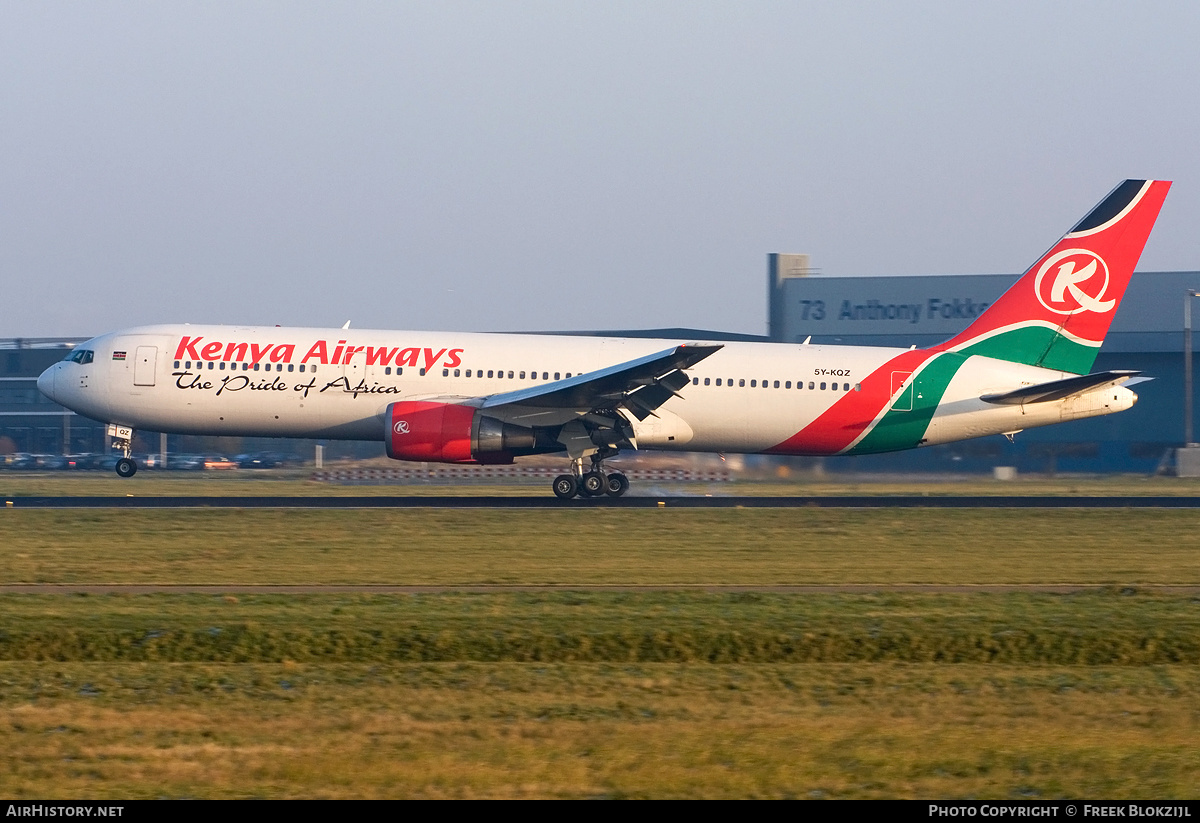 Aircraft Photo of 5Y-KQZ | Boeing 767-36N/ER | Kenya Airways | AirHistory.net #376150