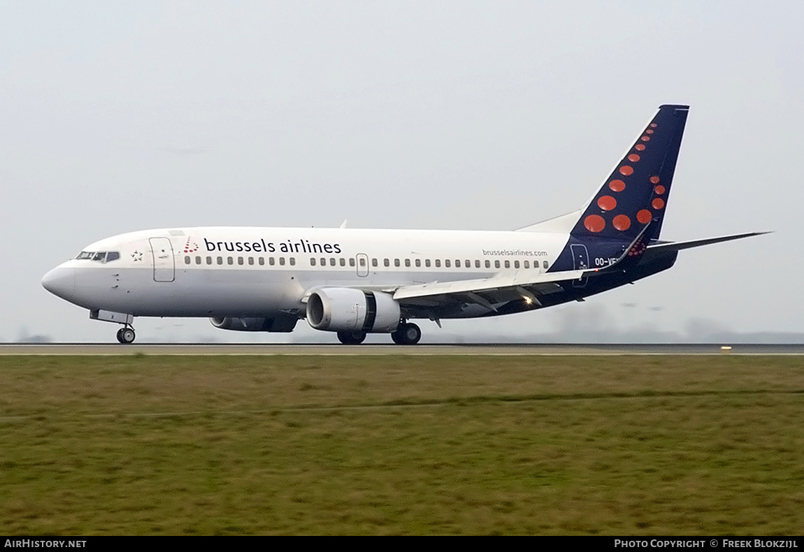 Aircraft Photo of OO-VEX | Boeing 737-36N | Brussels Airlines | AirHistory.net #376159