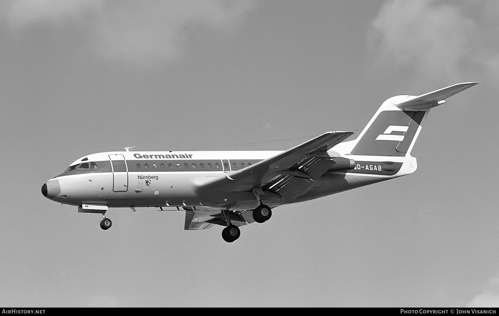 Aircraft Photo of D-AGAB | Fokker F28-1000 Fellowship | Germanair | AirHistory.net #376198